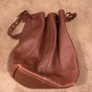 Coach leather bucket bag